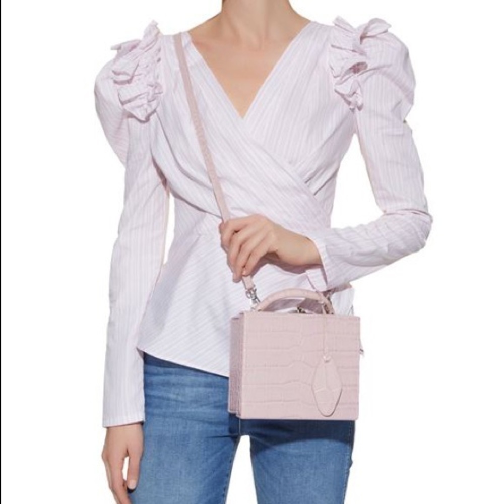 COPY - Pop & Suki Pink Mauve Croc Box with Luggage Tag